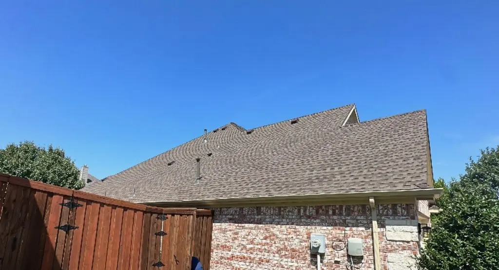 Completed roof replacement project in Frisco